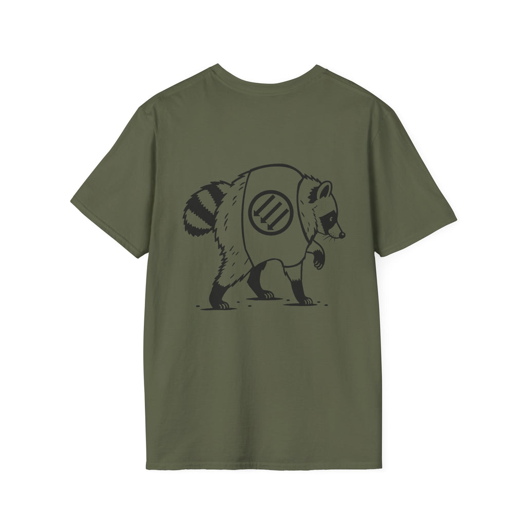 Jimothy the Racoon Off to Take Out the Trash. Wheres the White House? Unisex Softstyle T-Shirt