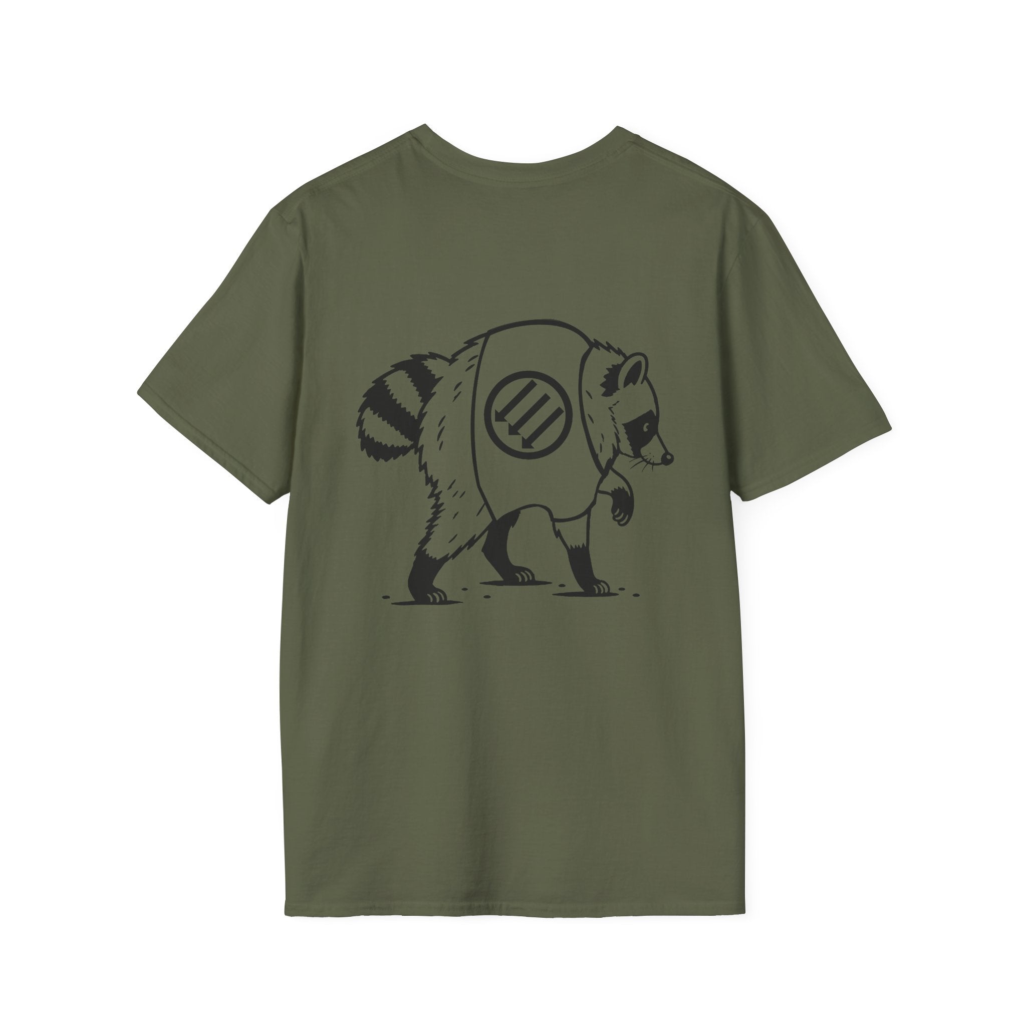 Jimothy the Racoon Off to Take Out the Trash. Wheres the White House? Unisex Softstyle T-Shirt