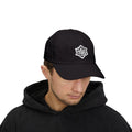 Dad Cap — Minimal White Spiral Rose Embroidered Hat. White Rose Resistance