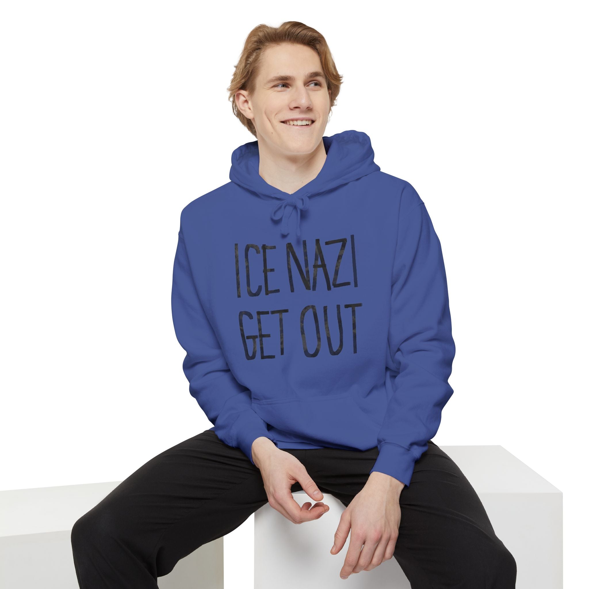 ICE NAZI OUT Hoodie | Political Statement, Protest Slogan