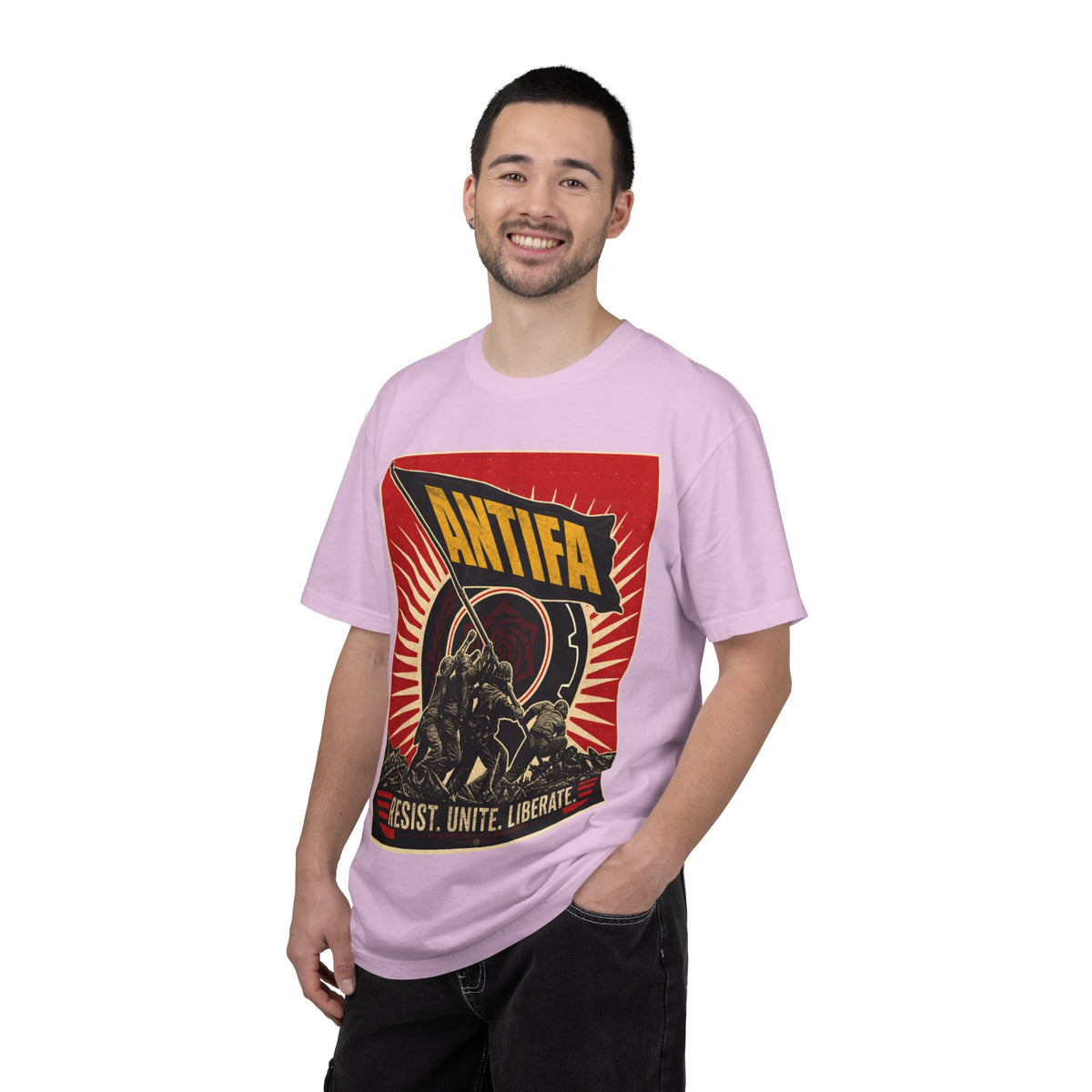 Antifa Protest T-Shirt | "Resist. Unite. Liberate." Graphic Tee Unisex T-Shirt