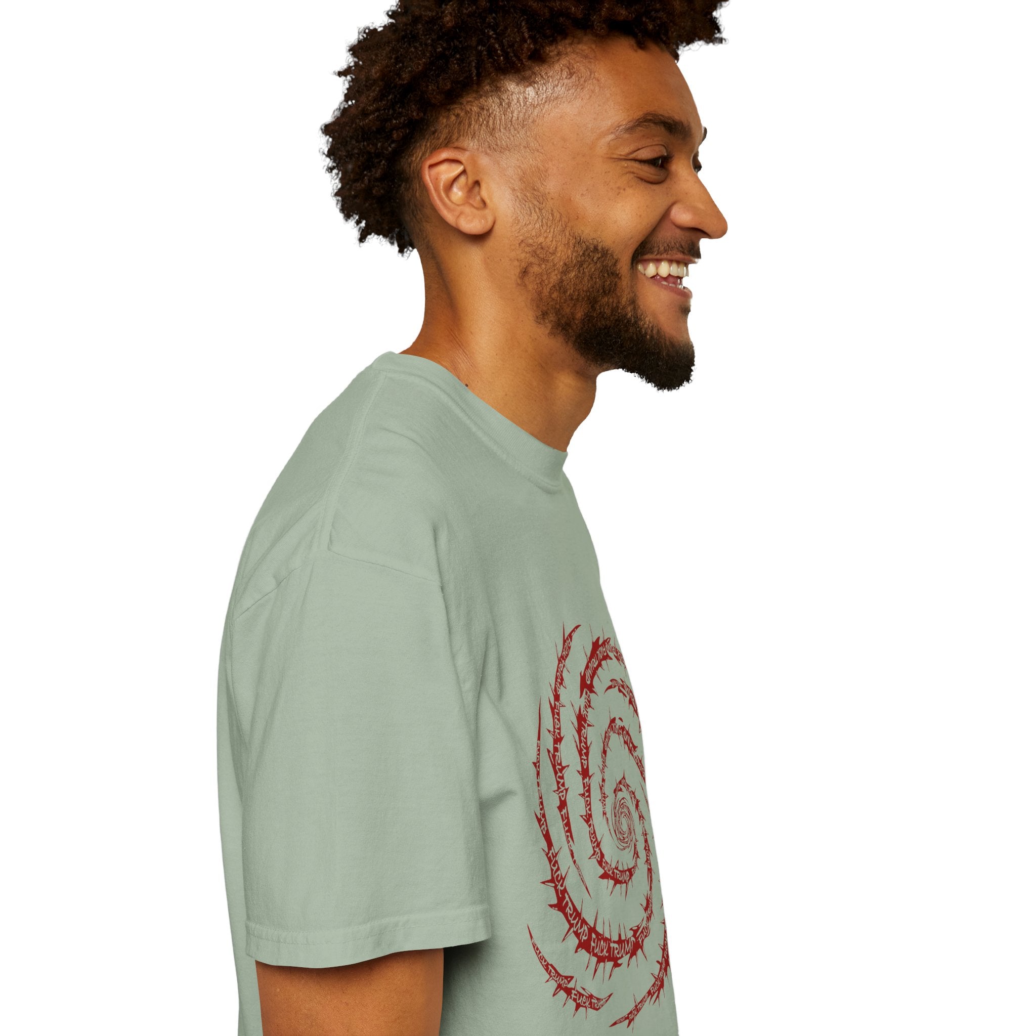 Red Vines and thorns with FUCK TRUMP Spiral Graphic Tee