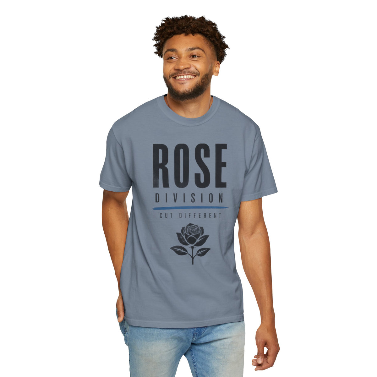 Rose Division rose graphic T-Shirt | Human Full Stop back print