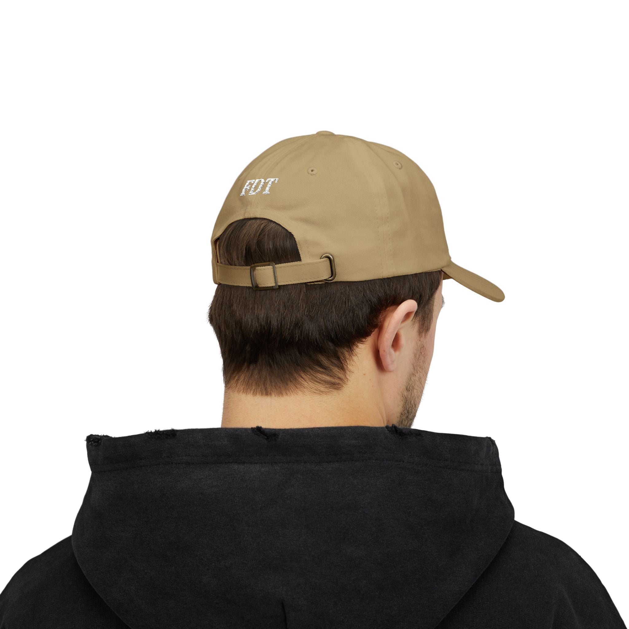 Dad Cap — Minimal White Spiral Rose Embroidered Hat. White Rose Resistance