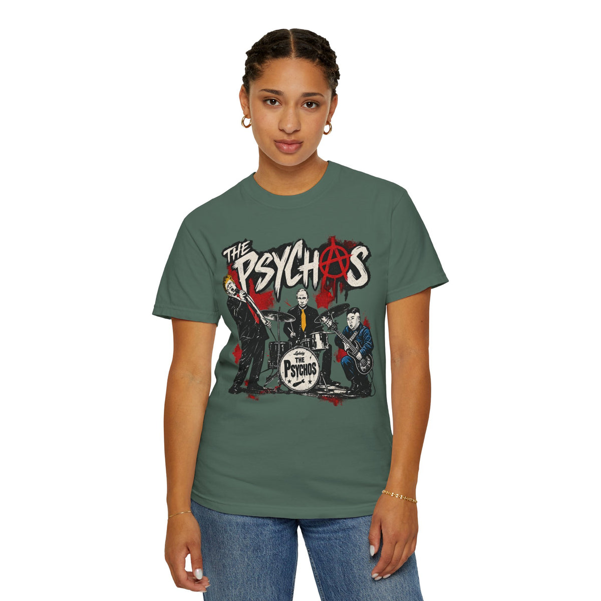 The Psychos featuring Trump. Antifa marked. Unisex Garment-Dyed T-shirt