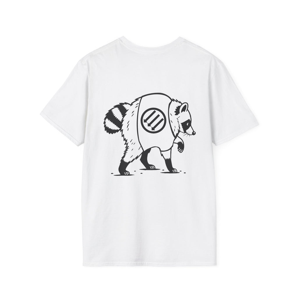 Jimothy the Racoon Off to Take Out the Trash. Wheres the White House? Unisex Softstyle T-Shirt