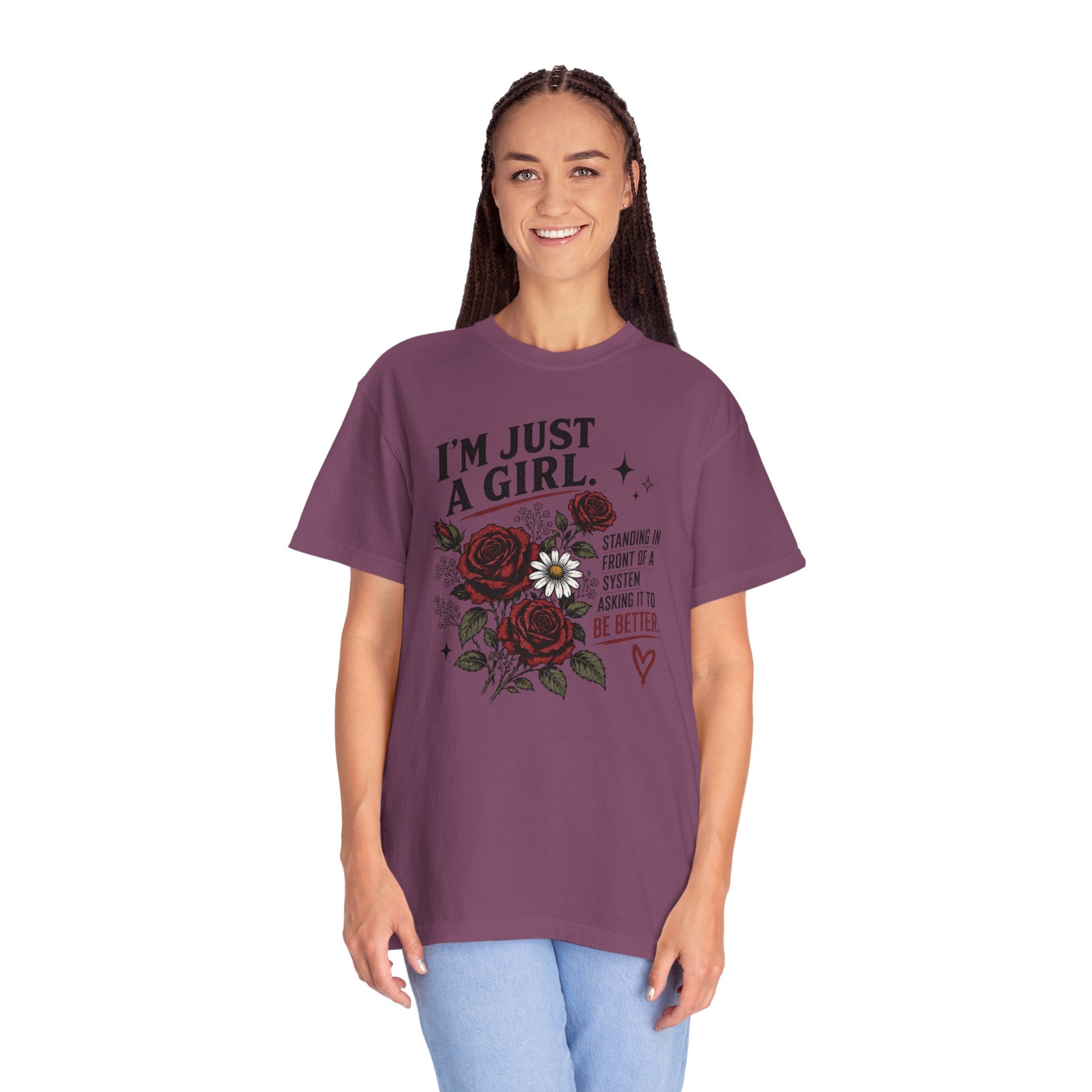 Im Just a Girl floral protest tee | T-Shirt