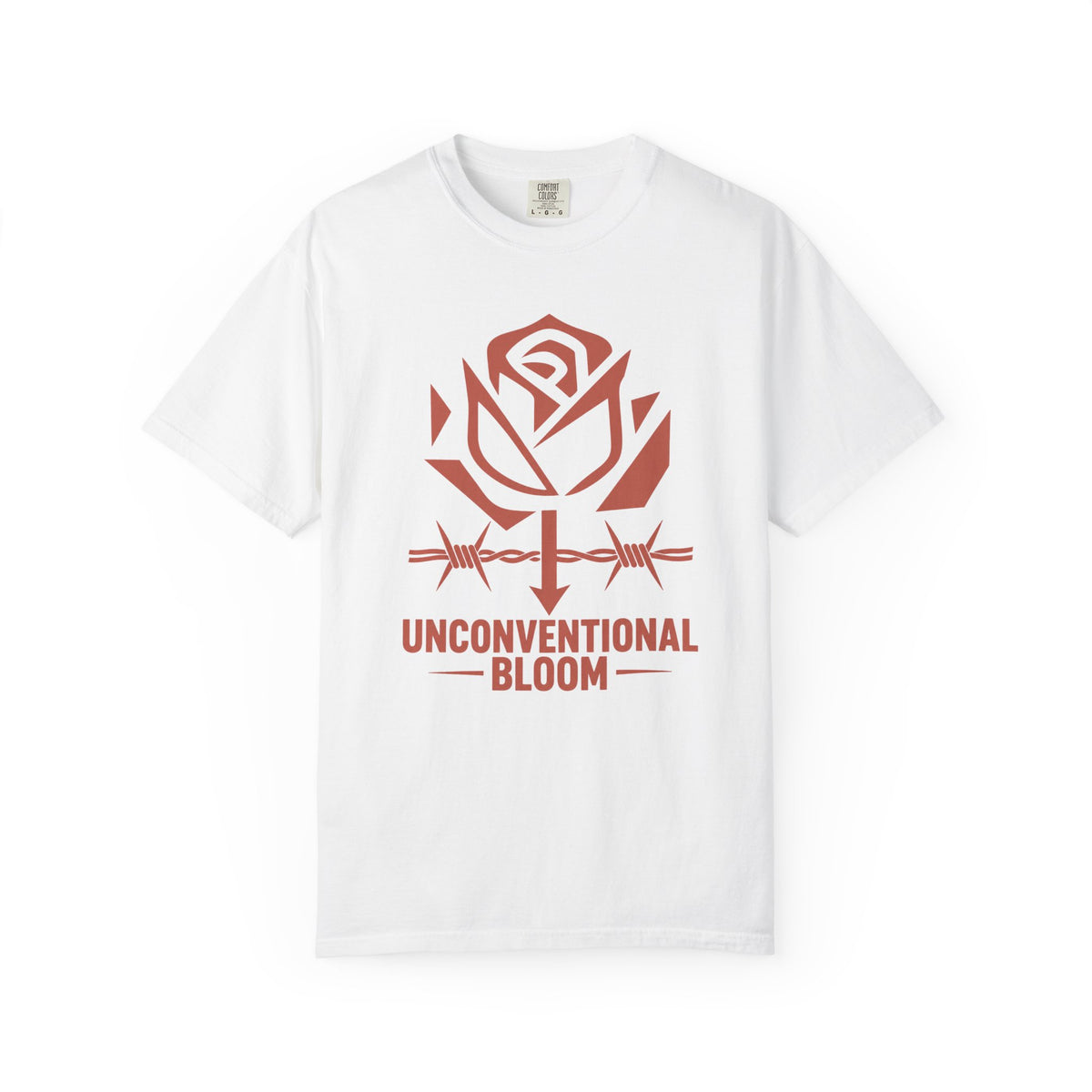 Unconventional Bloom Rose graphic T-Shirt | Barbed Wire Floral Tee