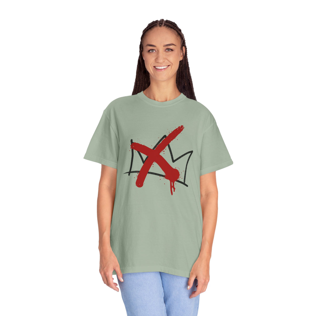 No Kings Red Paint X Crown | Street Art Graffiti Tee
