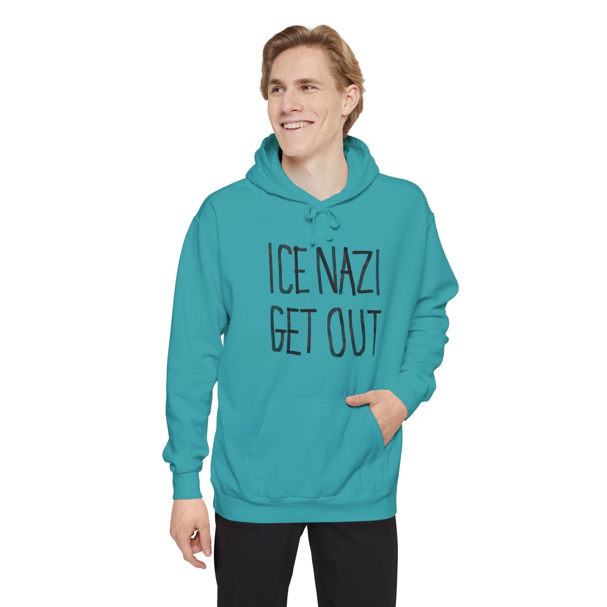 ICE NAZI OUT Hoodie | Political Statement, Protest Slogan