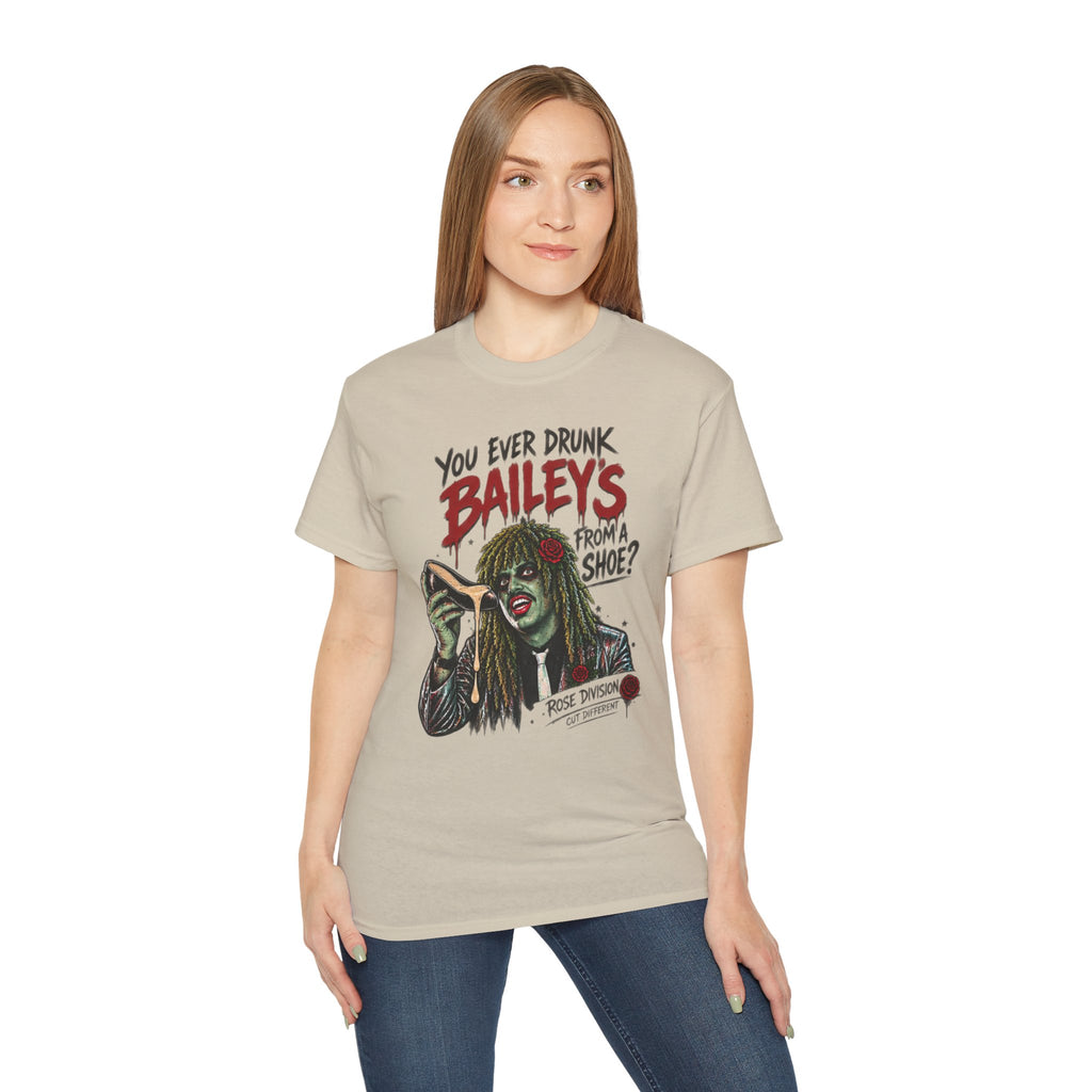You ever drunk Baileys from a Shoe? Im Old Greg! Unisex Ultra Cotton Tee