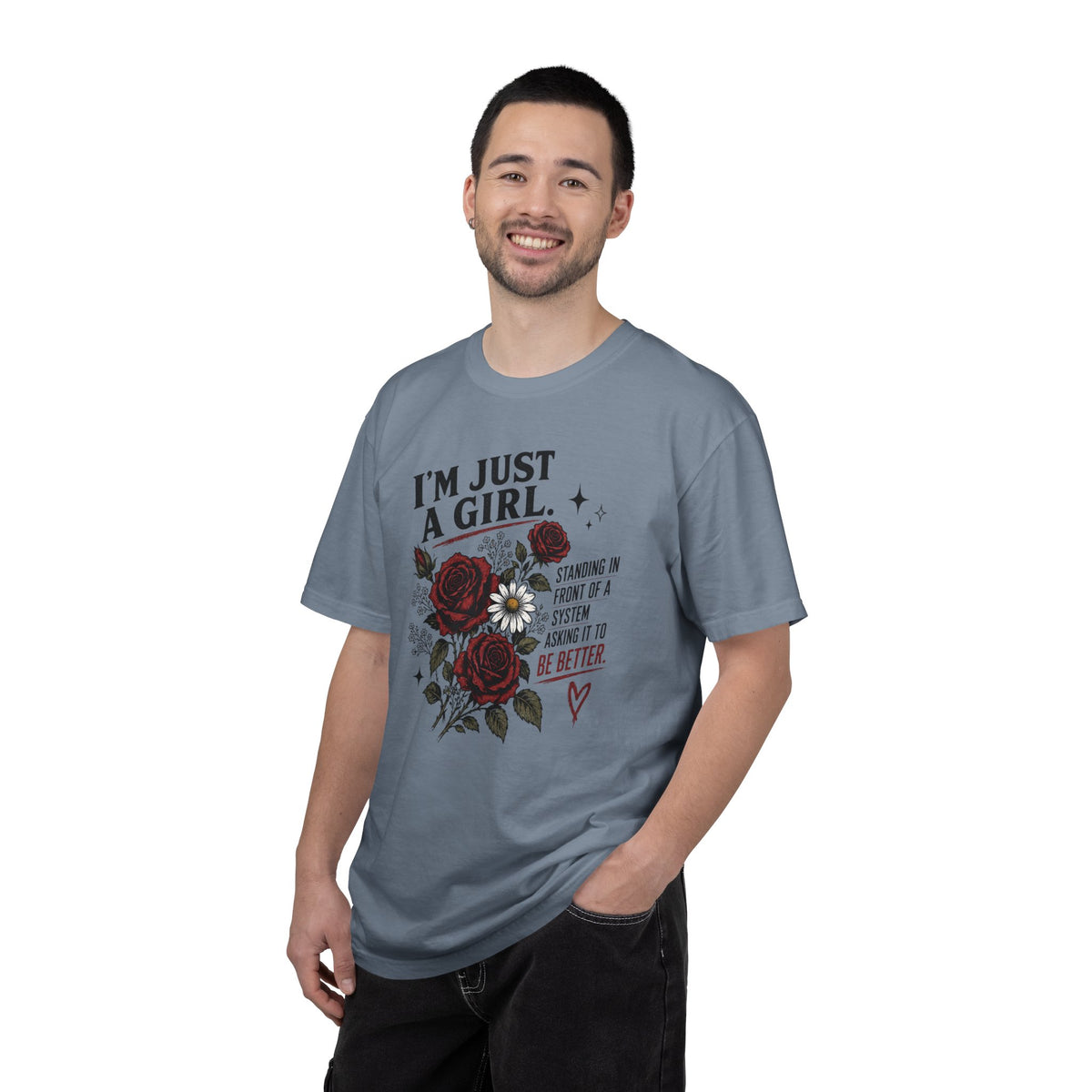 Im Just a Girl floral protest tee | T-Shirt