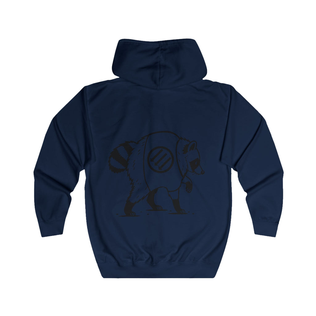 Racoon Out Looking for Trash. Unisex Full Zip Hoodie
