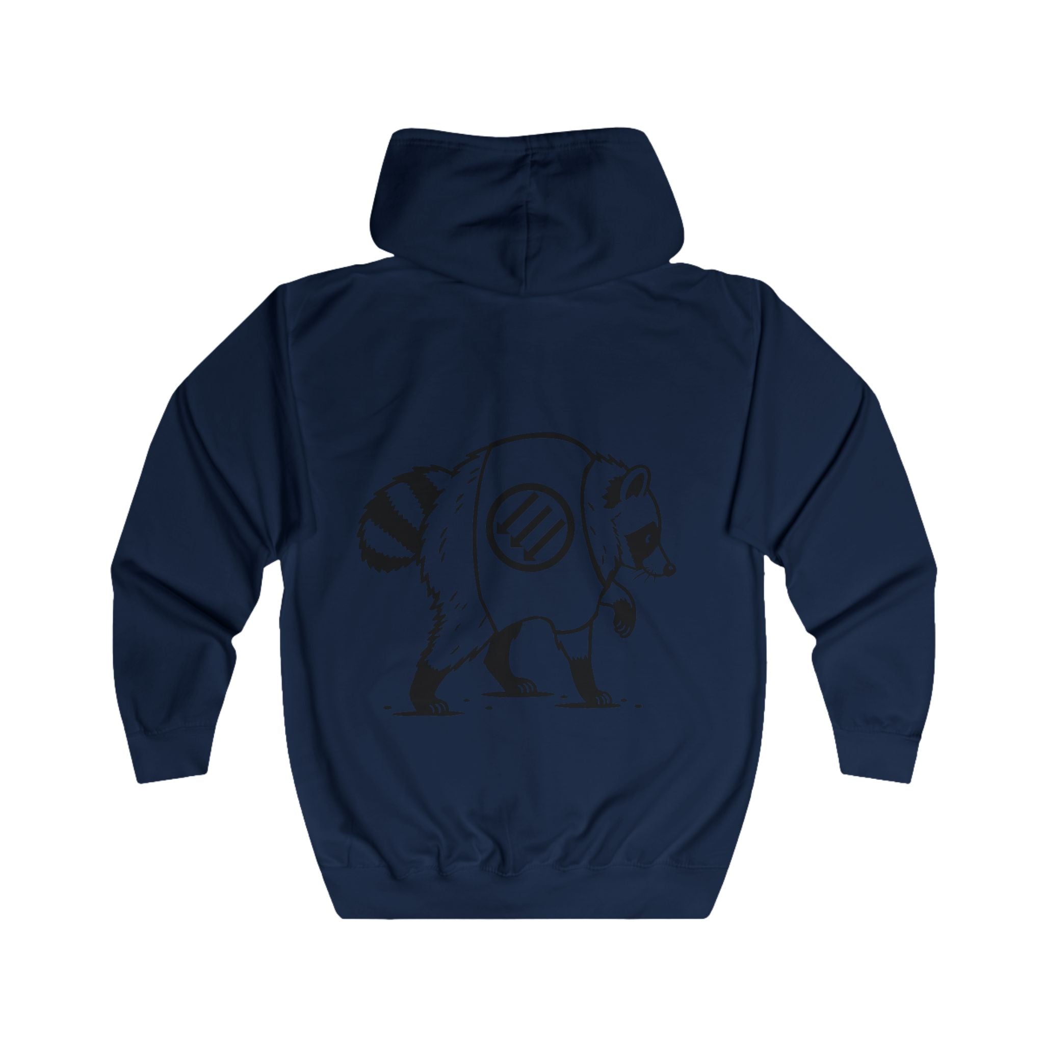 Racoon Out Looking for Trash. Unisex Full Zip Hoodie