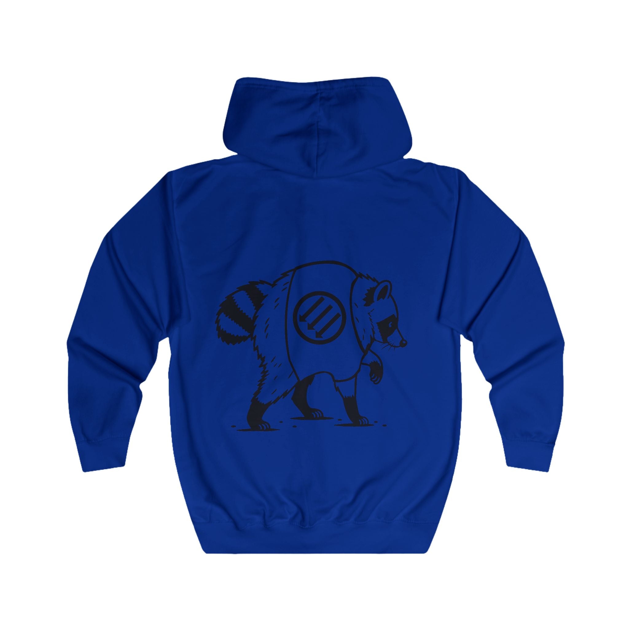 Racoon Out Looking for Trash. Unisex Full Zip Hoodie