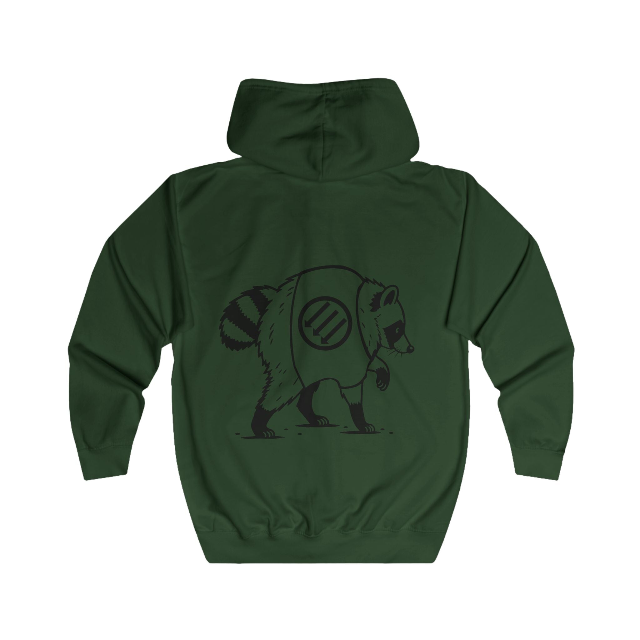 Racoon Out Looking for Trash. Unisex Full Zip Hoodie