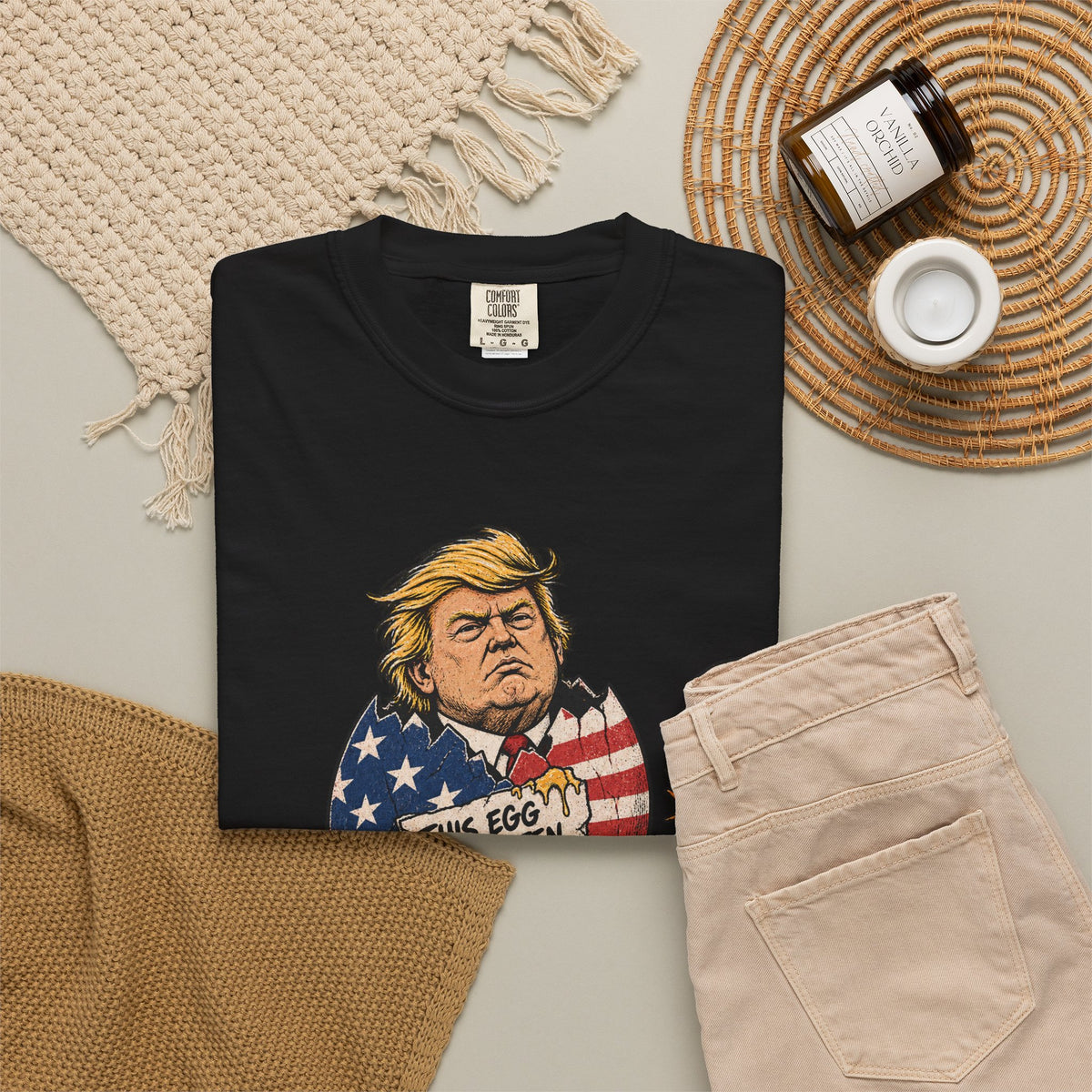 Trump is a Rotten Egg Easter Shirt Unisex Garment-Dyed T-shirt
