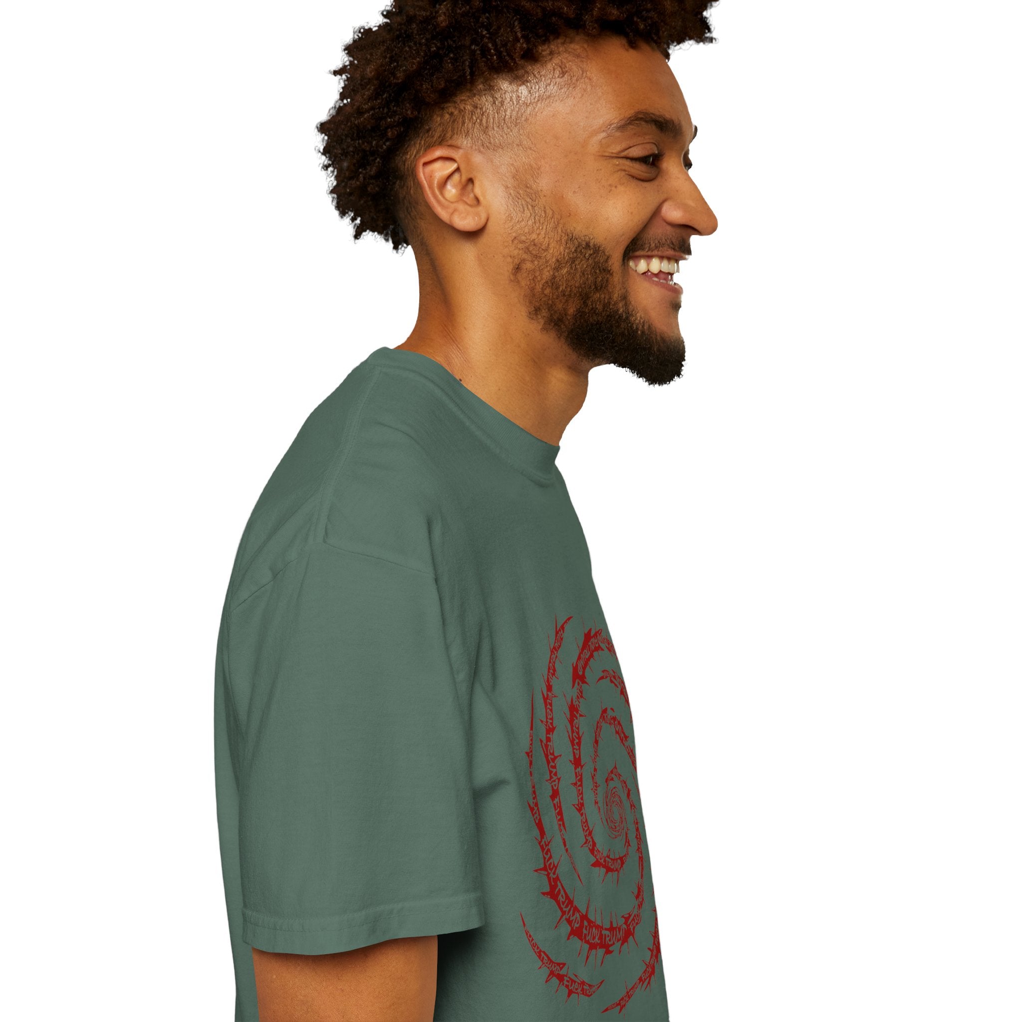 Red Vines and thorns with FUCK TRUMP Spiral Graphic Tee