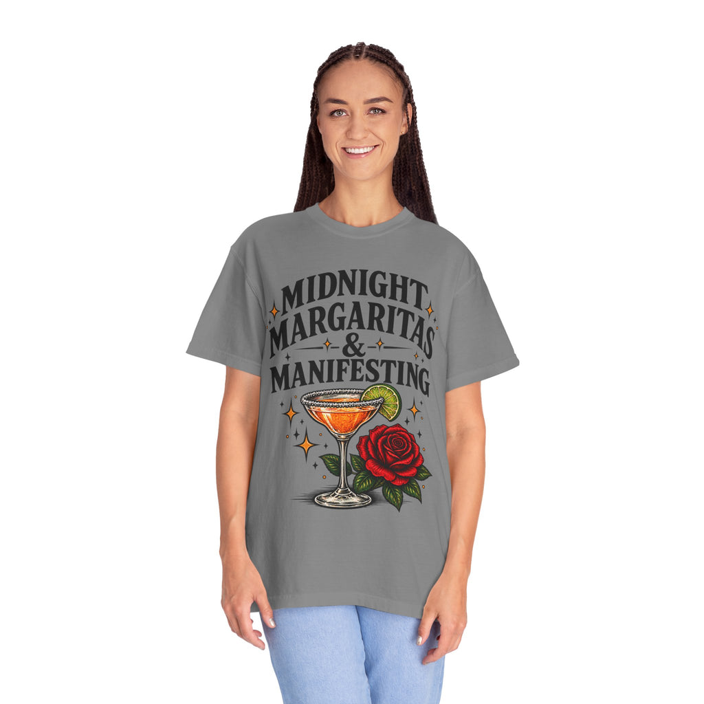 Midnight Margaritas & Manifesting T-shirt | Margarita Cocktail Illustration
