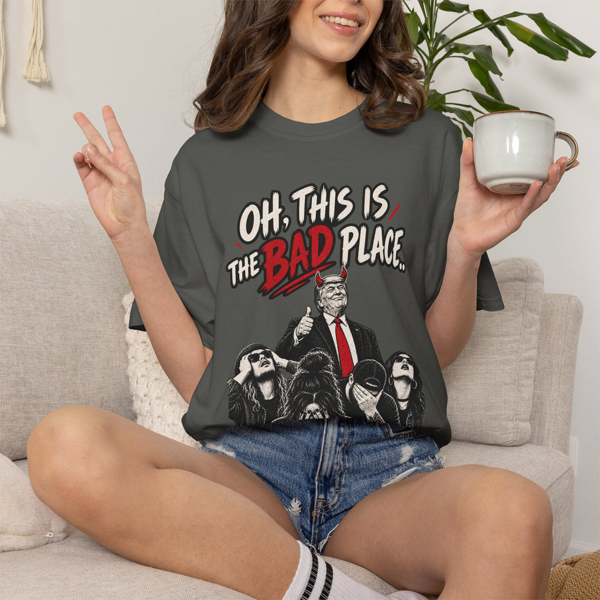 Oh, This is the Bad Place! Unisex Garment-Dyed T-shirt