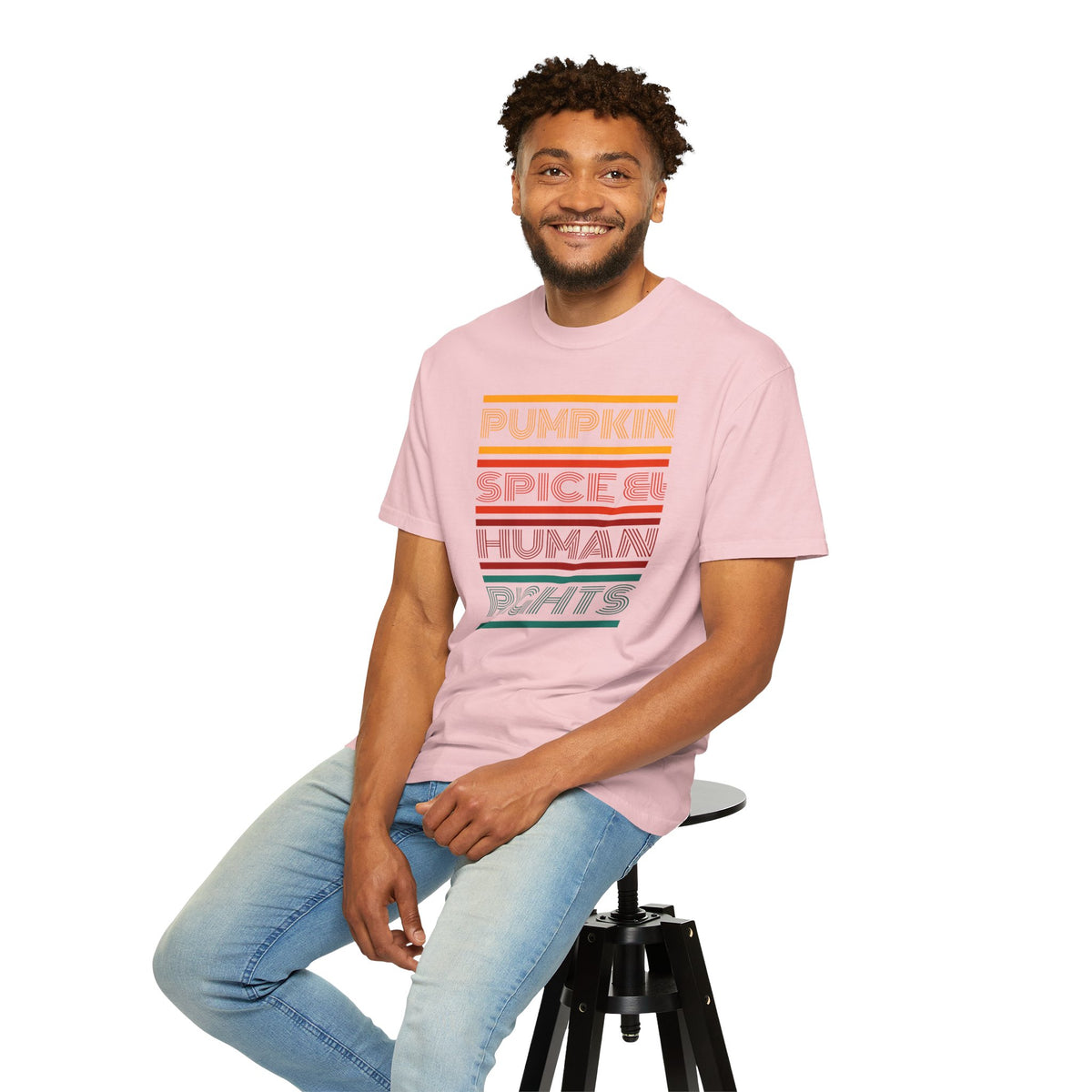 Pumpkin spice and human rights Unisex Garment-Dyed T-shirt