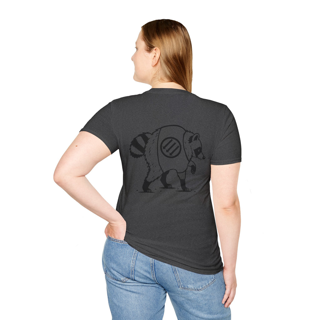 Jimothy the Racoon Off to Take Out the Trash. Wheres the White House? Unisex Softstyle T-Shirt