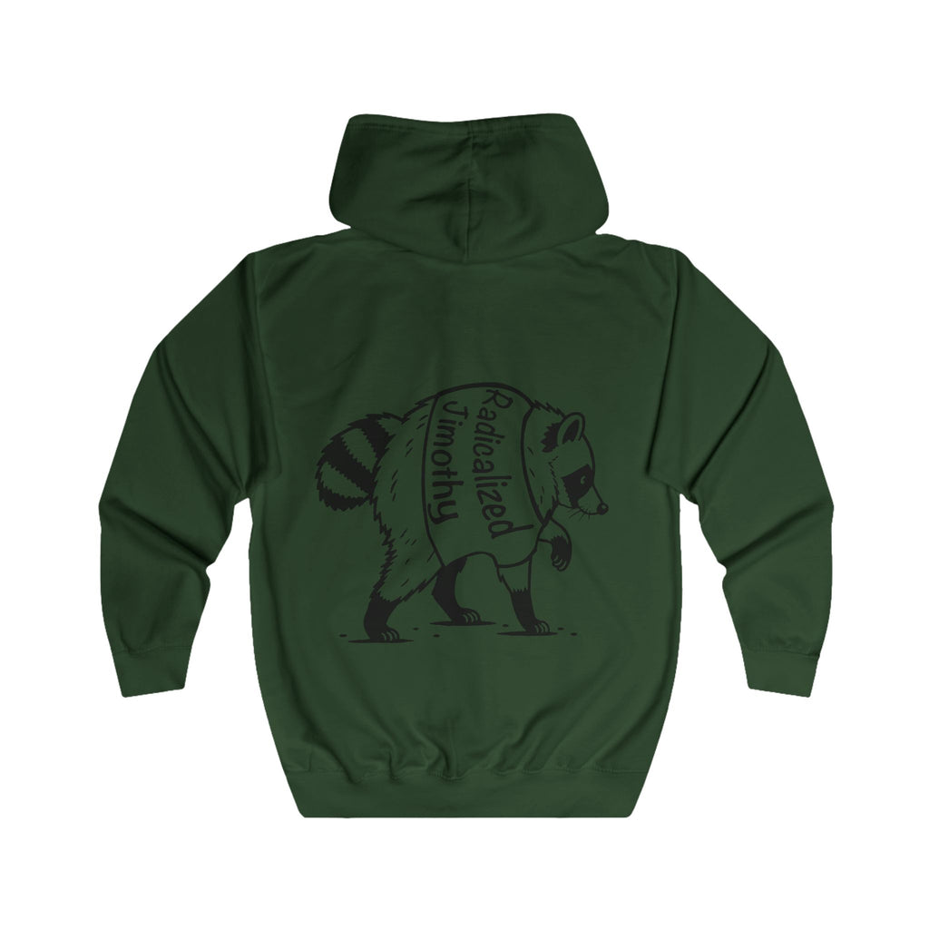Radicalized Left Raccoon Hoodie | Political Graphic Zip Hoodie