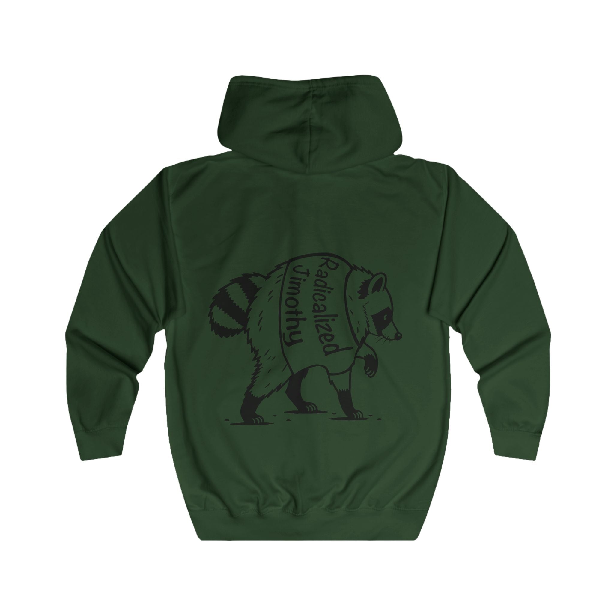Radicalized Left Raccoon Hoodie | Political Graphic Zip Hoodie