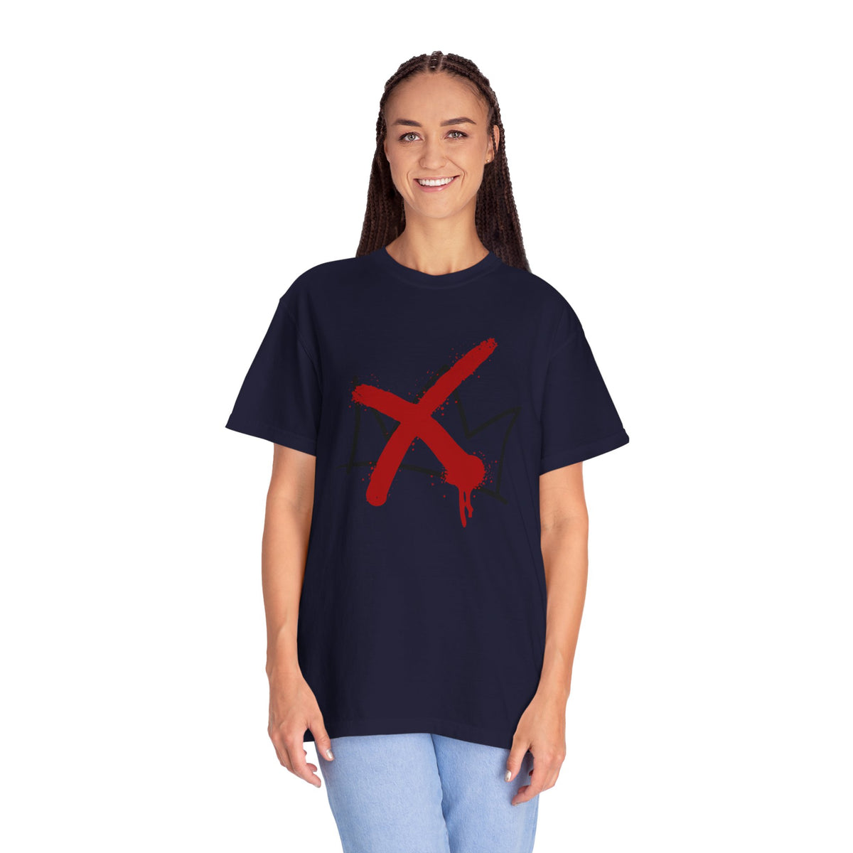 No Kings Red Paint X Crown | Street Art Graffiti Tee