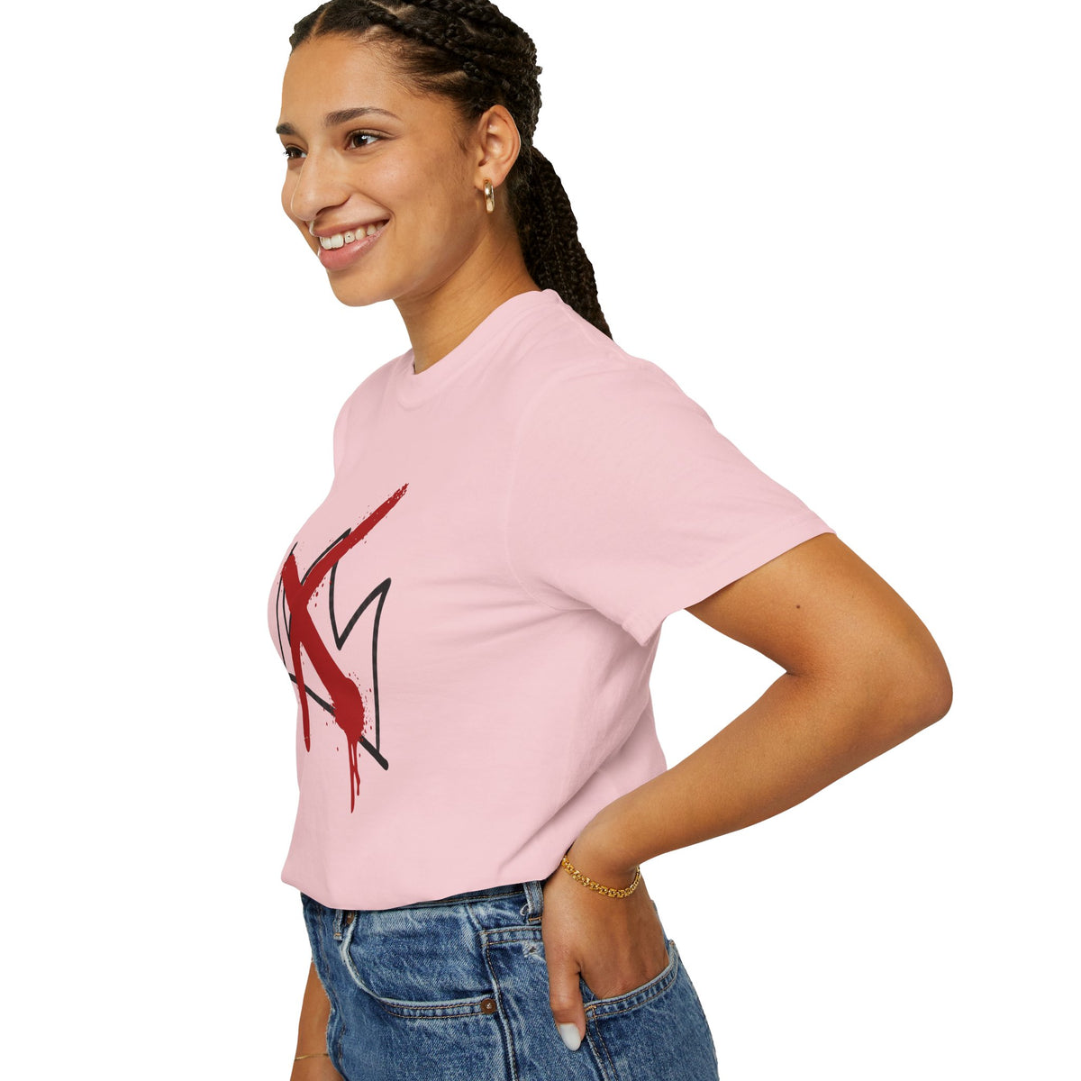No Kings Red Paint X Crown | Street Art Graffiti Tee