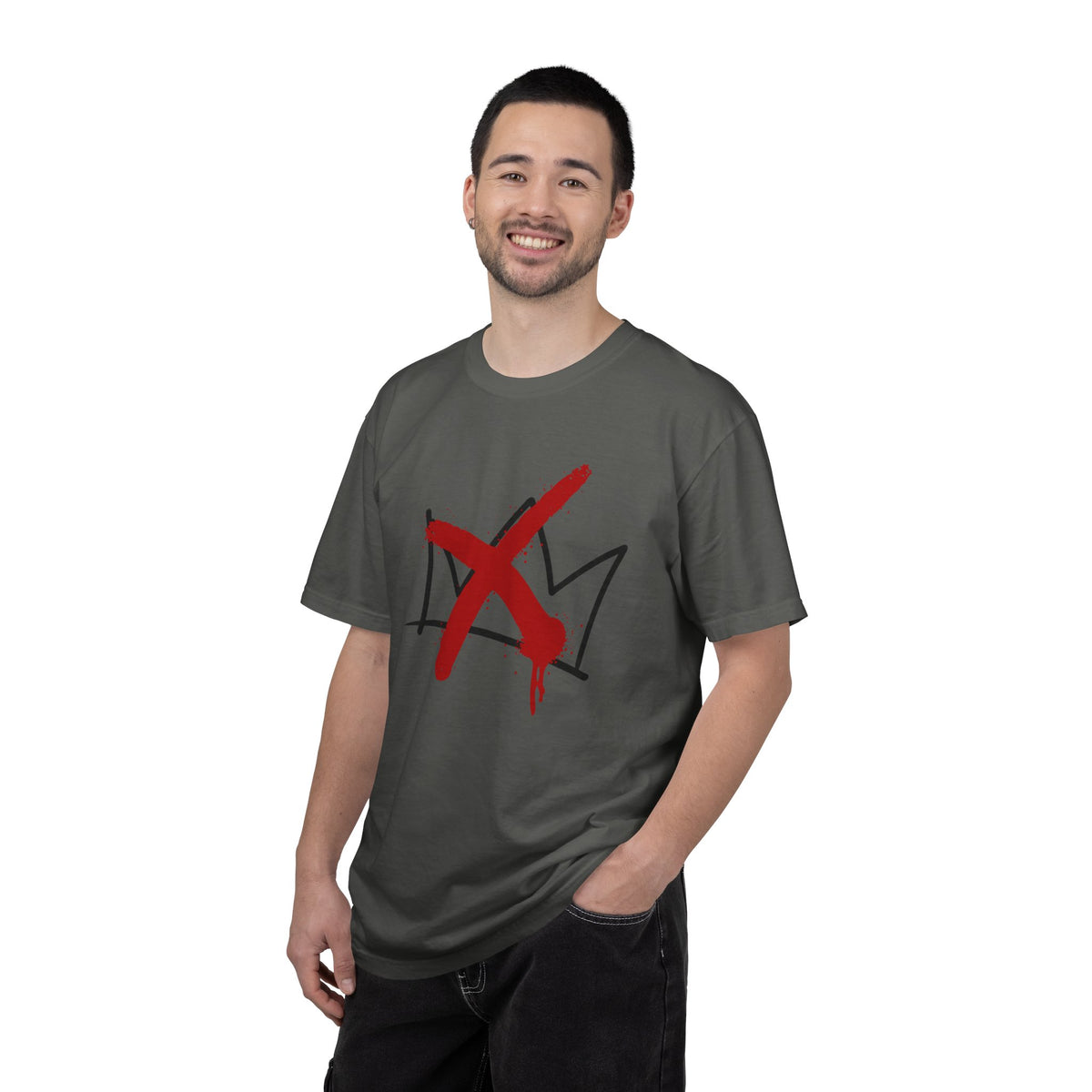 No Kings Red Paint X Crown | Street Art Graffiti Tee