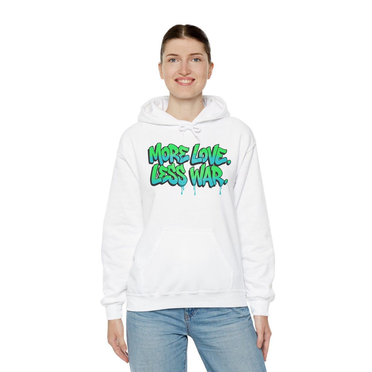 More Love | Less War Hoodie | Graffiti Peace Unisex Hoodie