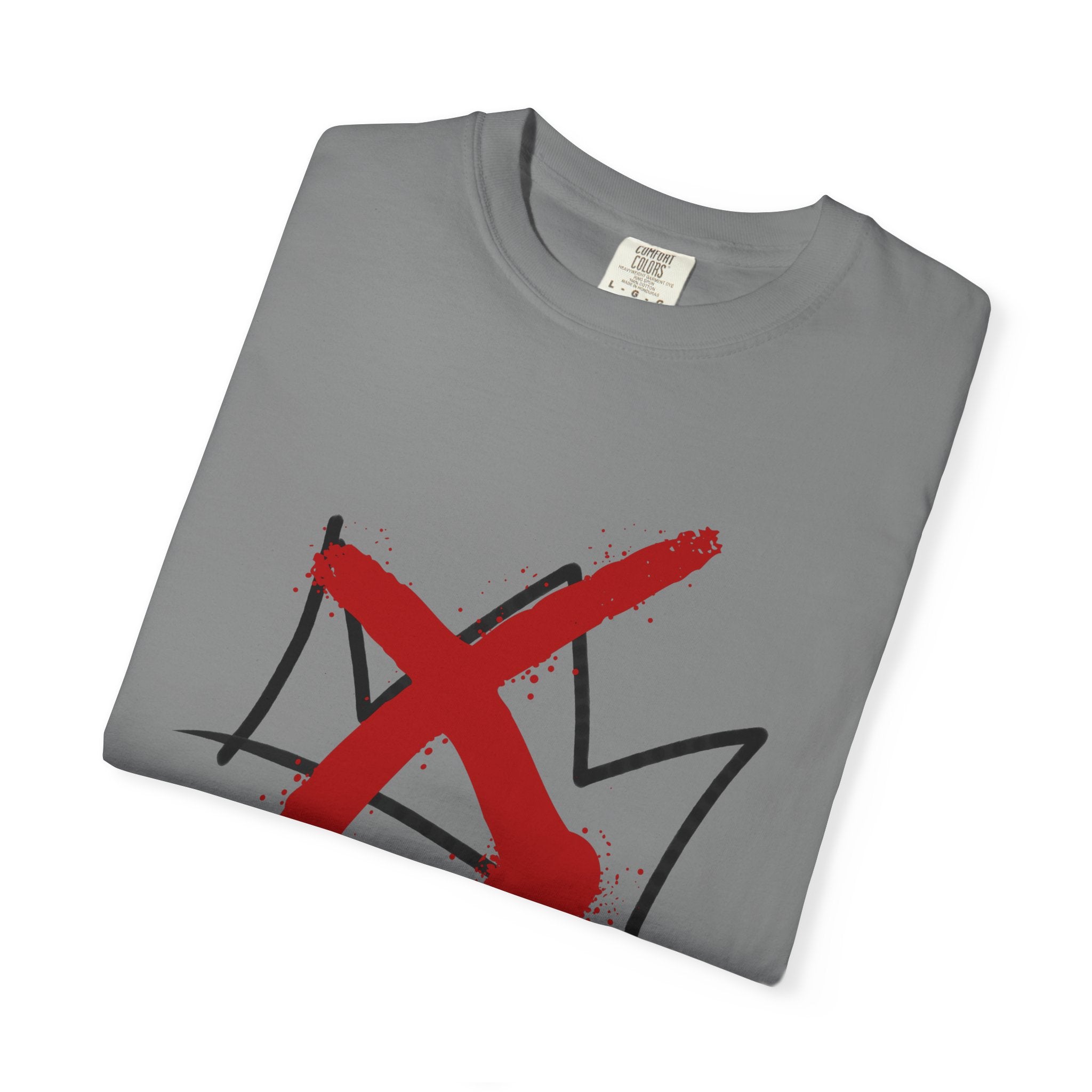 No Kings Red Paint X Crown | Street Art Graffiti Tee