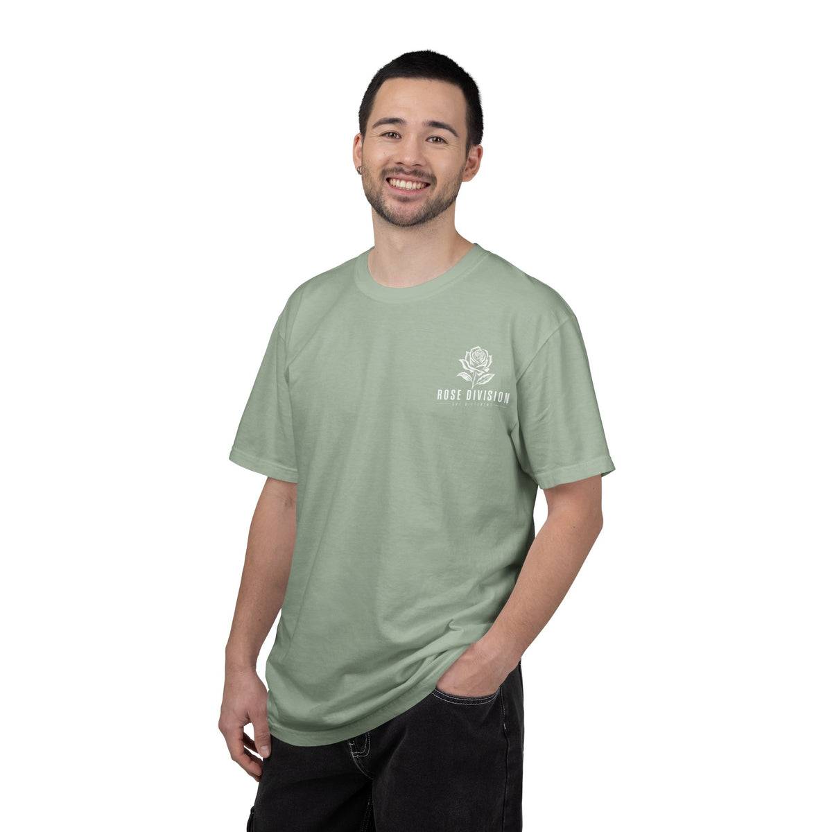Rose Division small chest logo T-Shirt | rose graphic tee