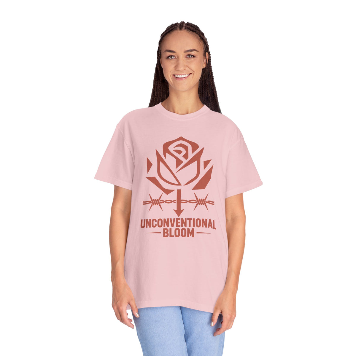 Unconventional Bloom Rose graphic T-Shirt | Barbed Wire Floral Tee