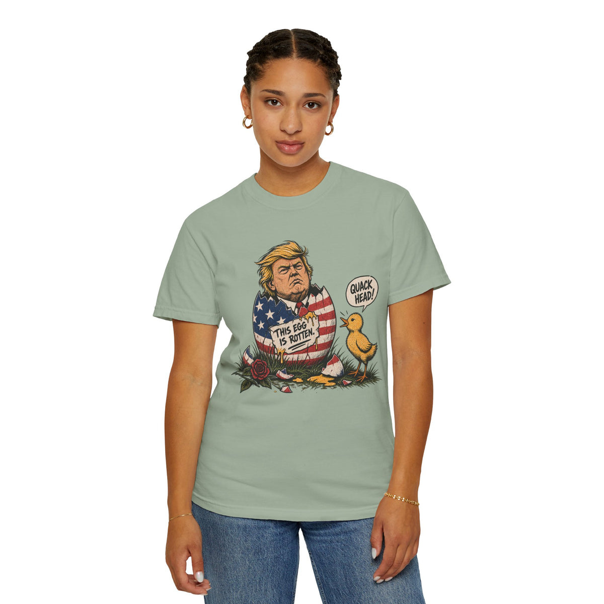 Trump is a Rotten Egg Easter Shirt Unisex Garment-Dyed T-shirt
