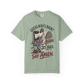 Guess Whos Back? Jesus. Song Parody Easter Shirt. Unisex Garment-Dyed T-shirt
