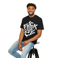 Fuck Ice Unisex T-Shirt | White Rose Typography Swirl