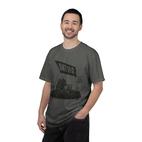 Antifa Flag Raising | Protest Art Unisex T-Shirt
