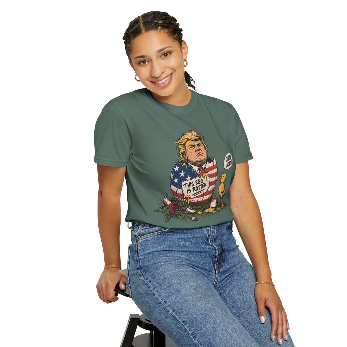 Trump is a Rotten Egg Easter Shirt Unisex Garment-Dyed T-shirt