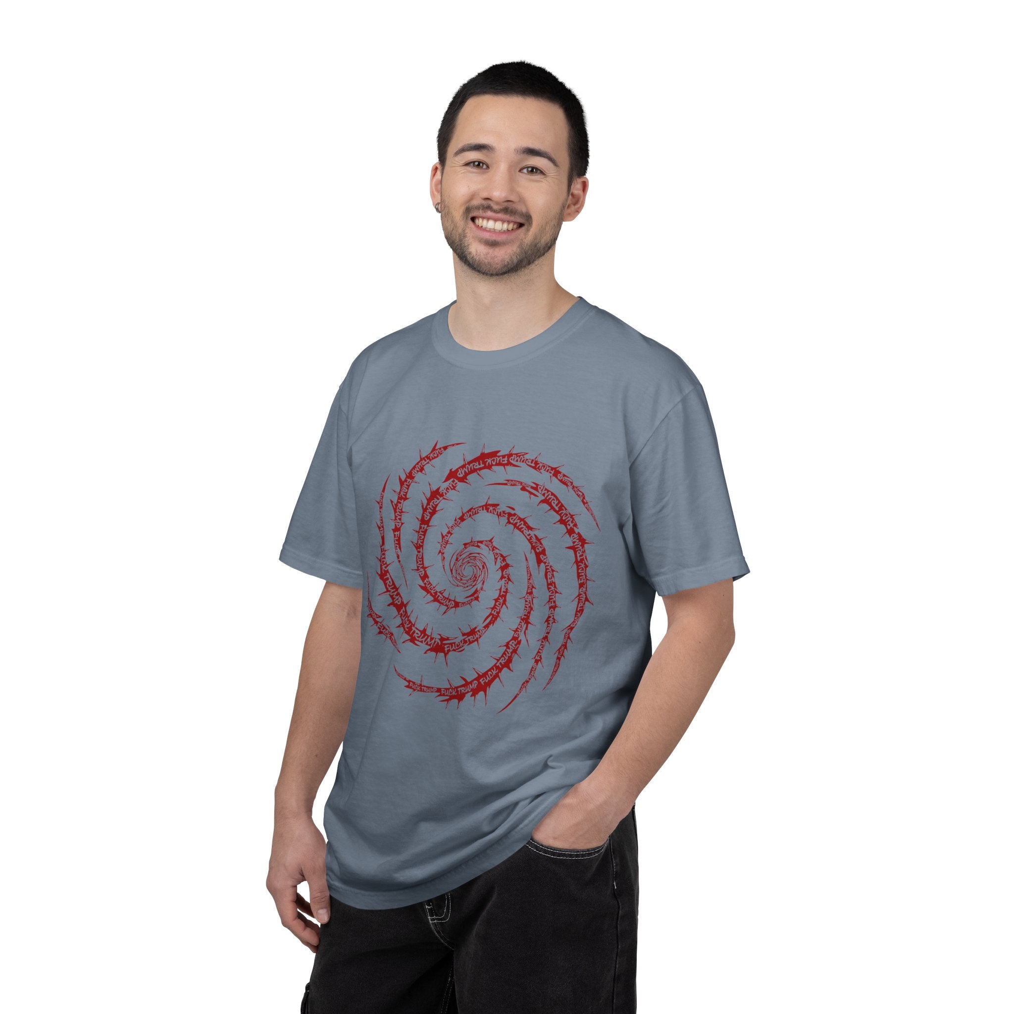 Red Vines and thorns with FUCK TRUMP Spiral Graphic Tee