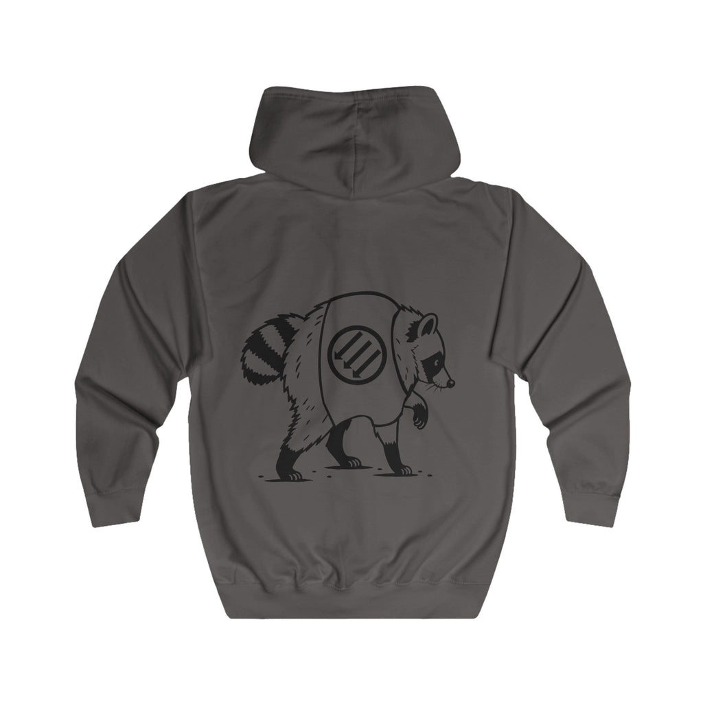 Racoon Out Looking for Trash. Unisex Full Zip Hoodie
