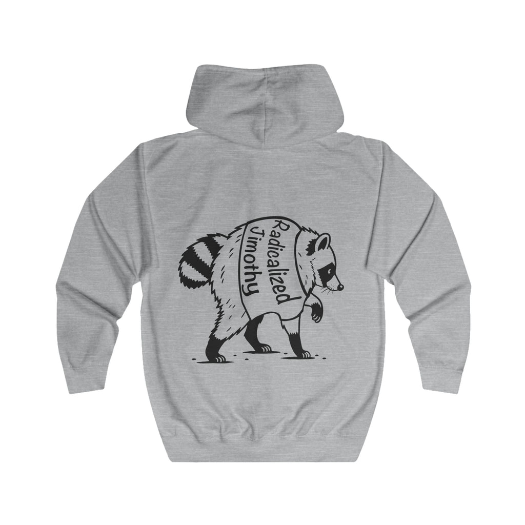 Radicalized Left Raccoon Hoodie | Political Graphic Zip Hoodie