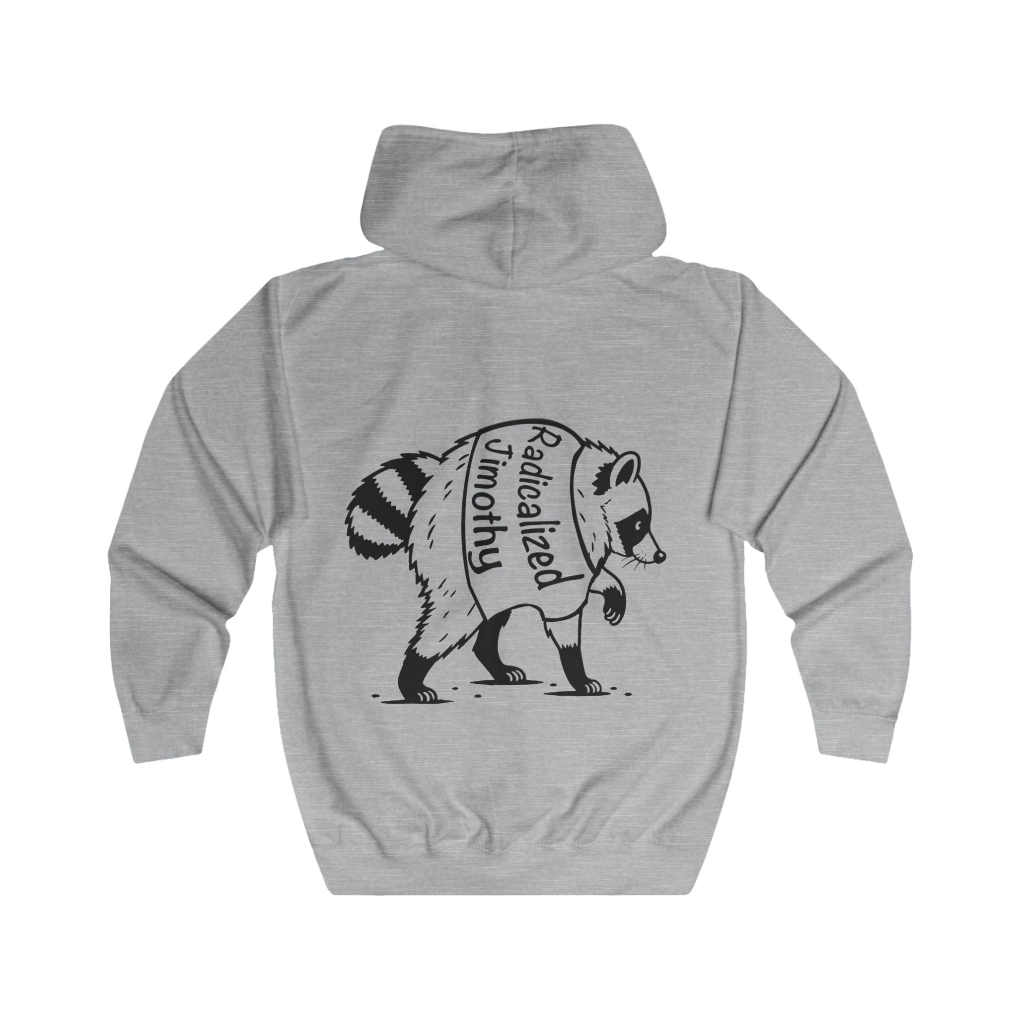 Radicalized Left Raccoon Hoodie | Political Graphic Zip Hoodie