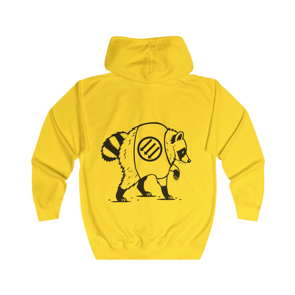 Racoon Out Looking for Trash. Unisex Full Zip Hoodie