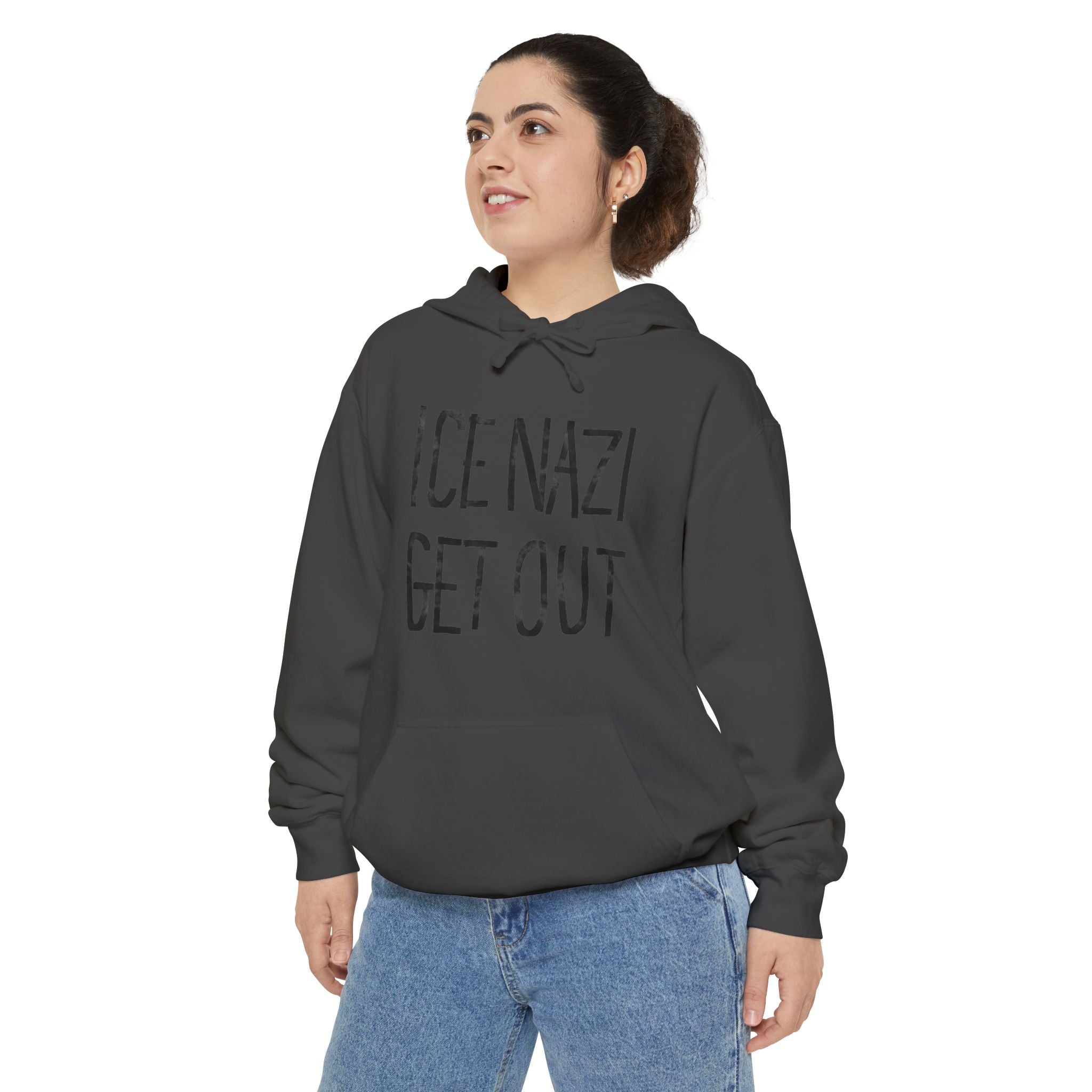 ICE NAZI OUT Hoodie | Political Statement, Protest Slogan