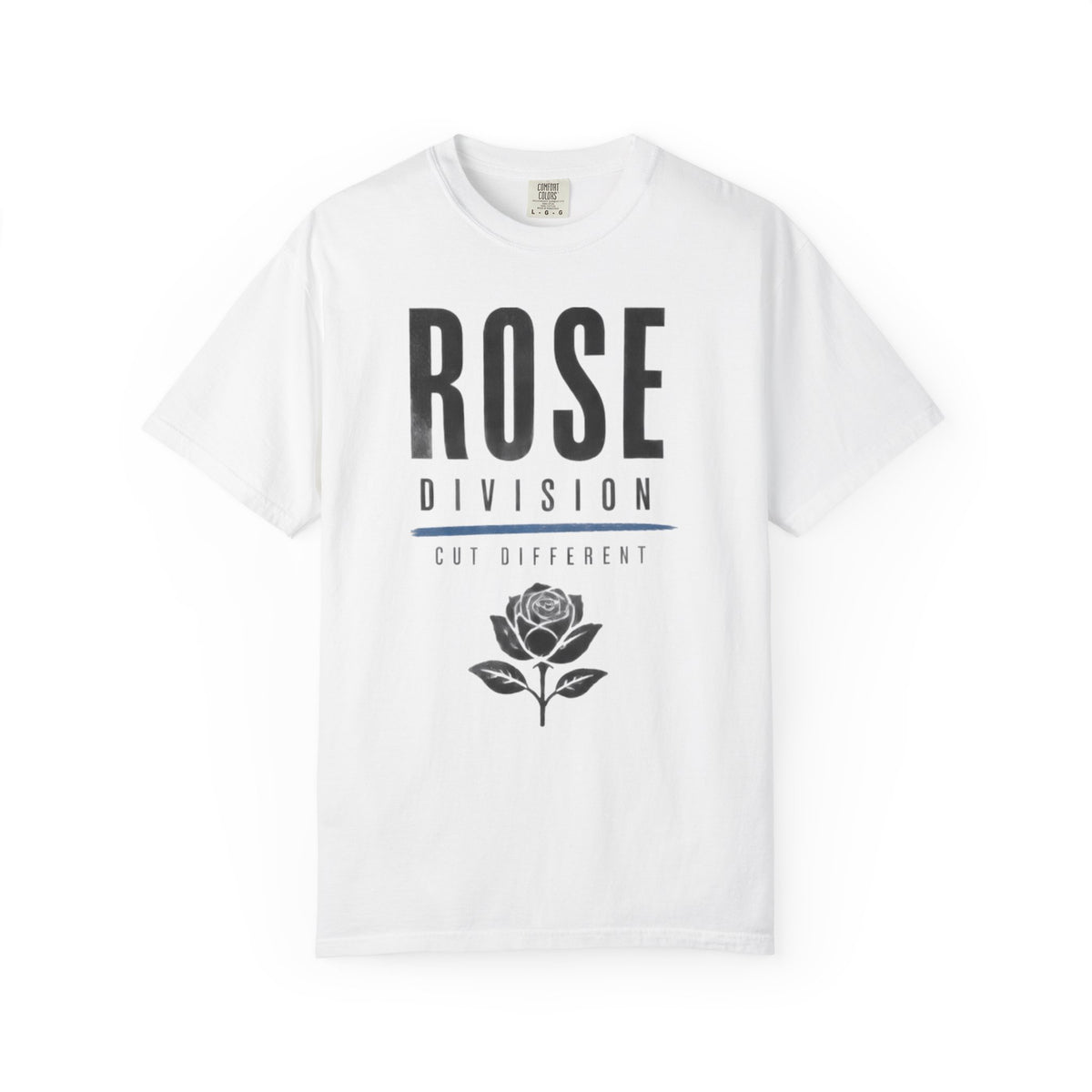 Rose Division rose graphic T-Shirt | Human Full Stop back print