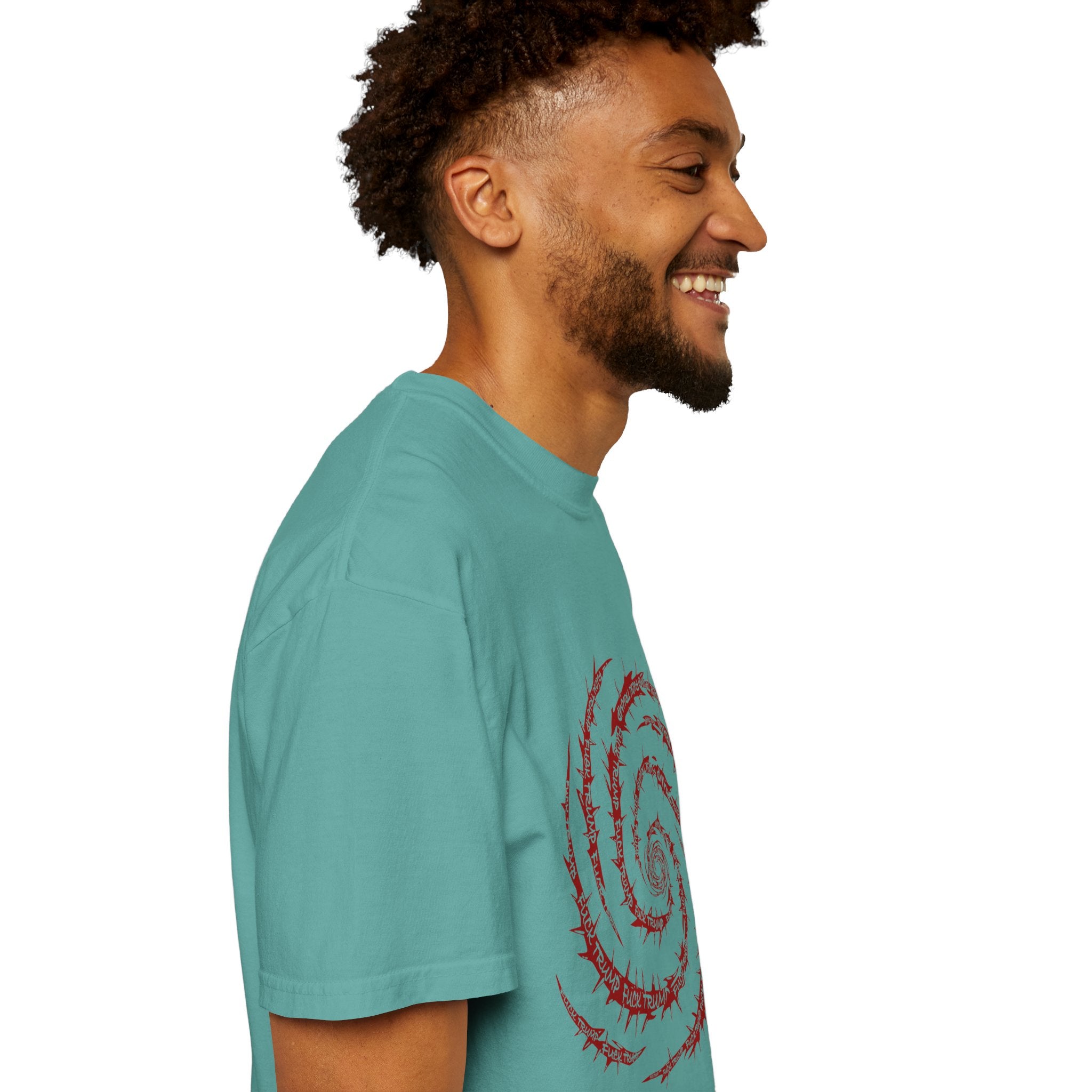 Red Vines and thorns with FUCK TRUMP Spiral Graphic Tee
