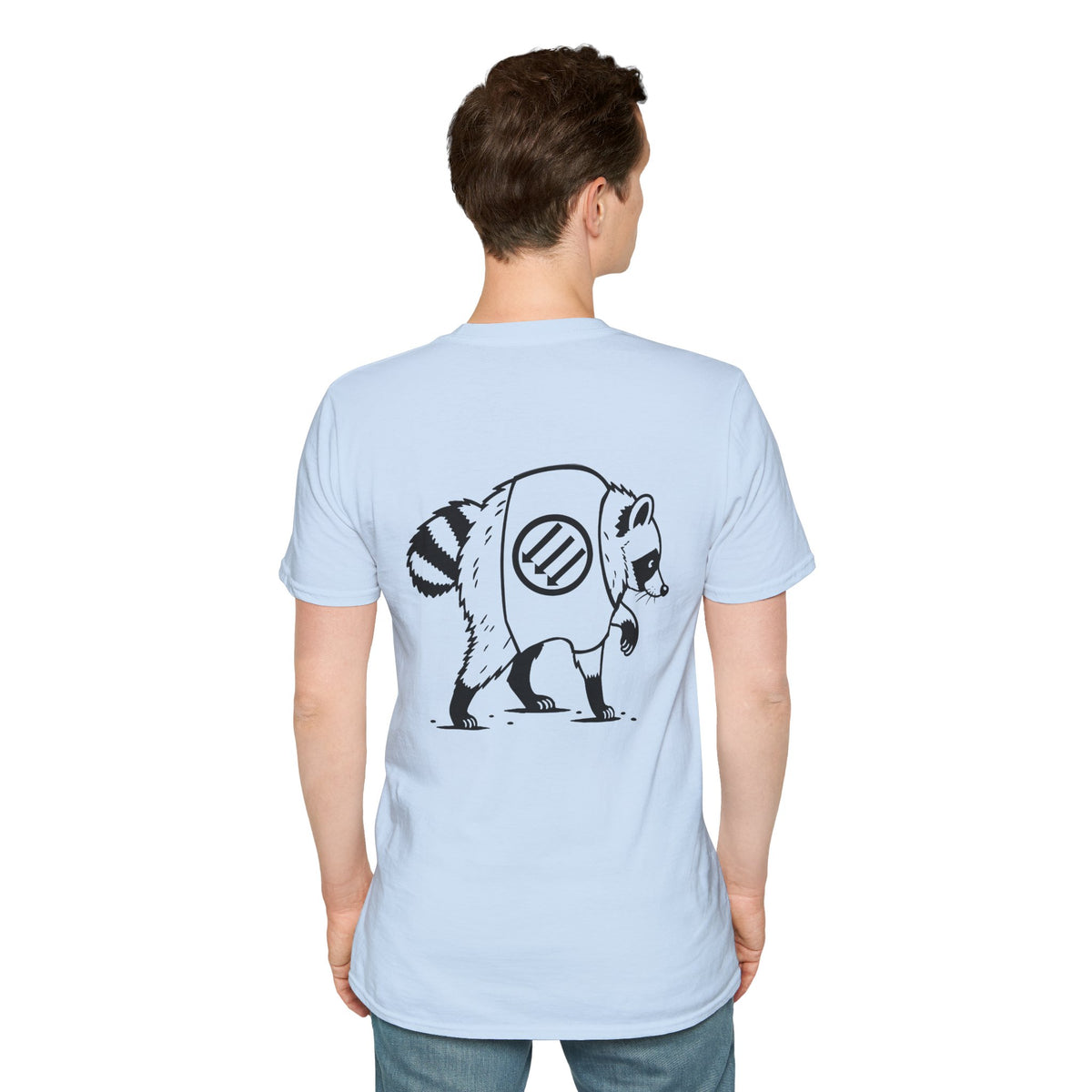 Jimothy the Racoon Off to Take Out the Trash. Wheres the White House? Unisex Softstyle T-Shirt