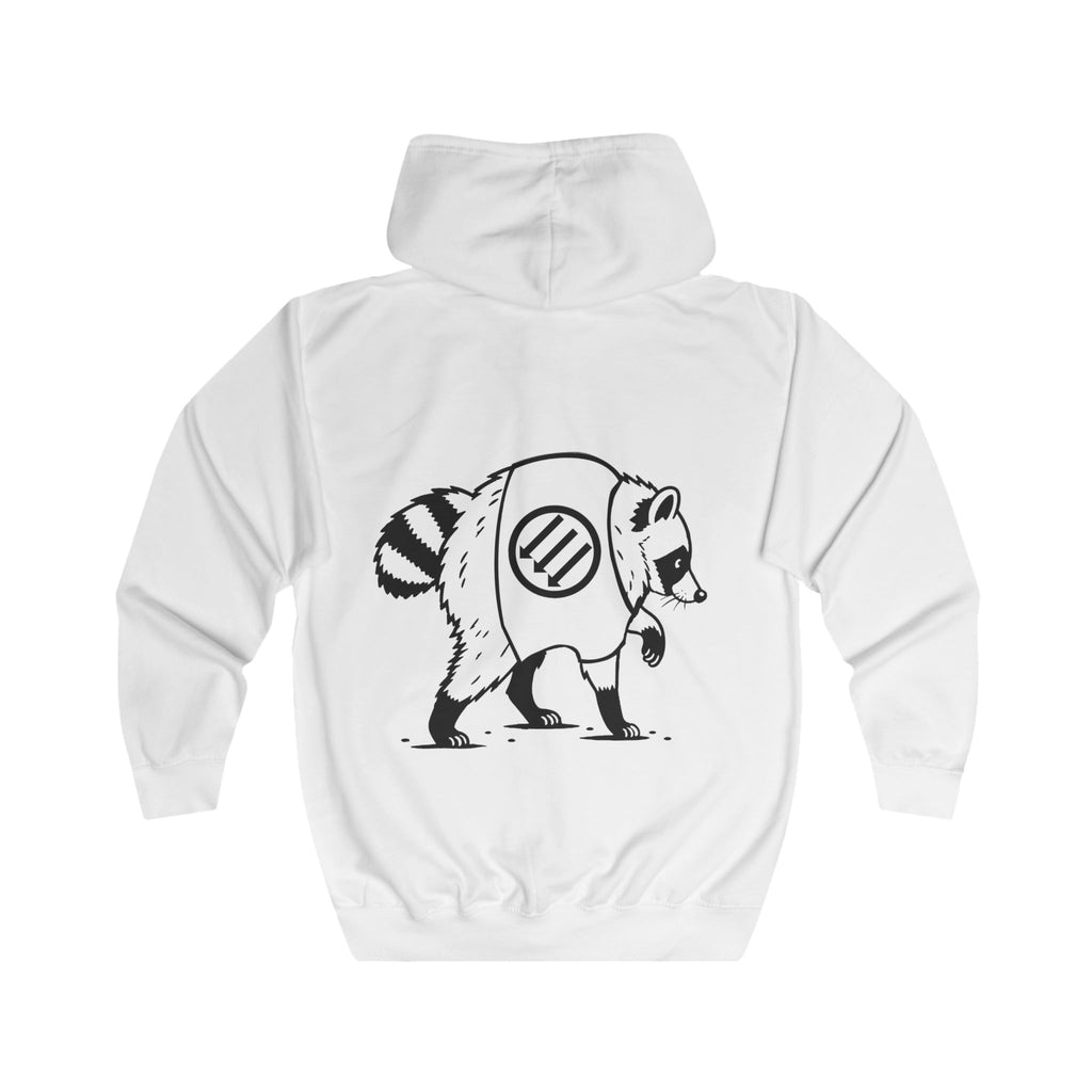 Racoon Out Looking for Trash. Unisex Full Zip Hoodie